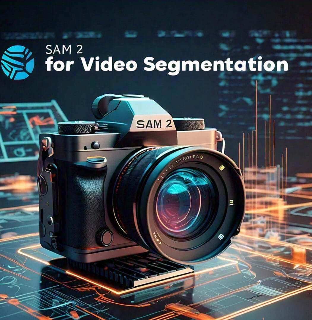 Diagram showing how SAM 2 is applied to video segmentation, including data input, processing, and output.