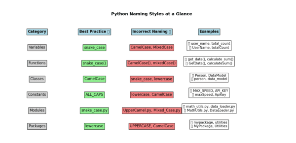 Python Naming Conventions for Developers: A Complete Cheat Sheet ...