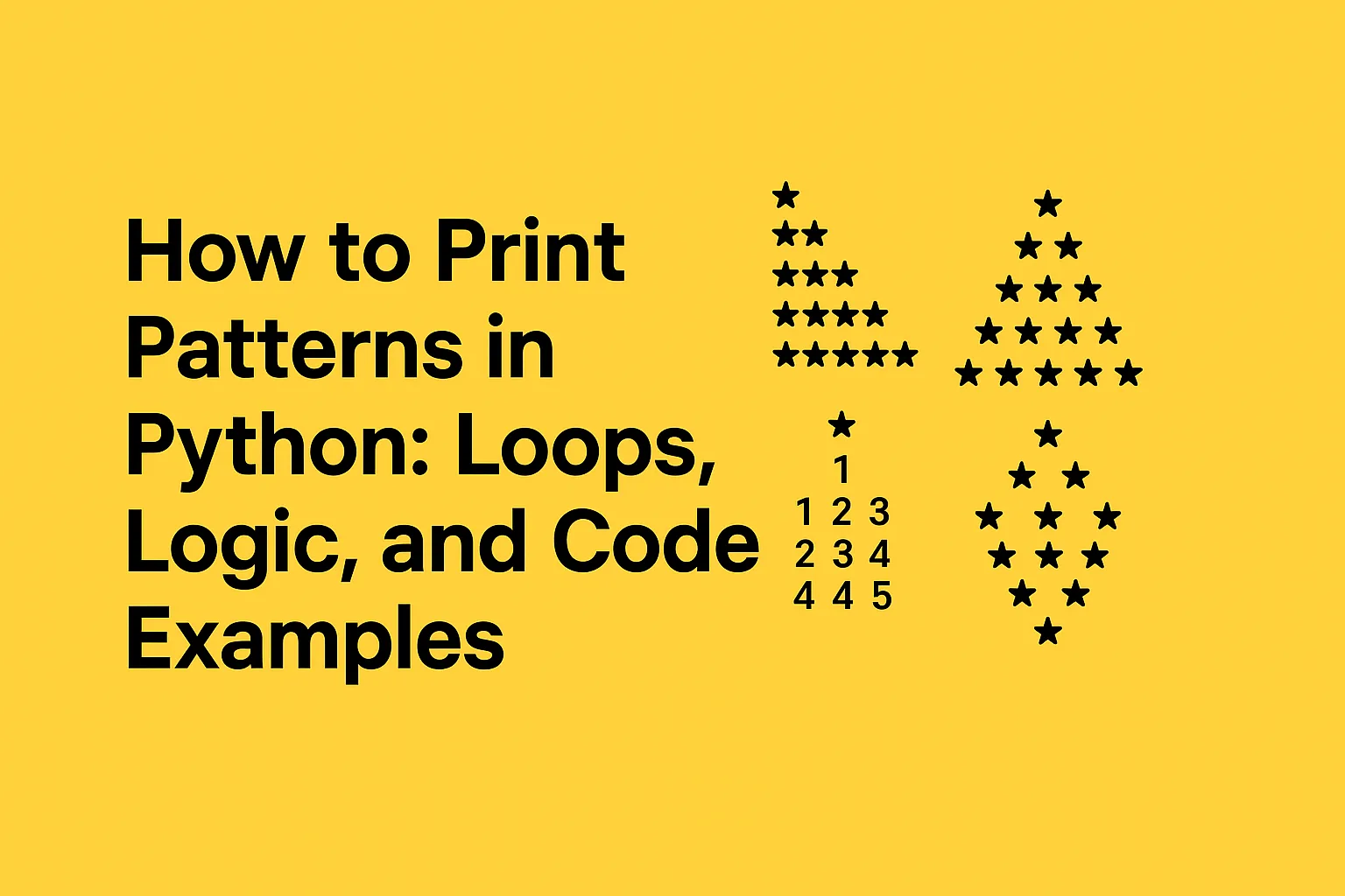 How to Print Patterns in Python: Loops, Logic, and Code Examples