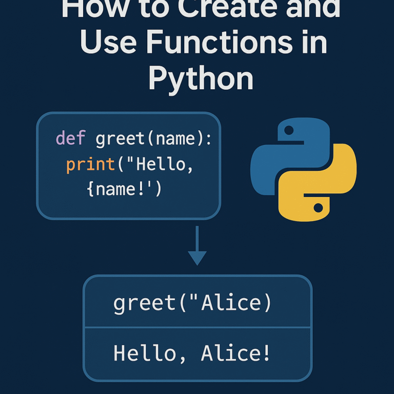How to Create and Use Functions in Python