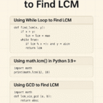 How to Write a Python Program to Find LCM