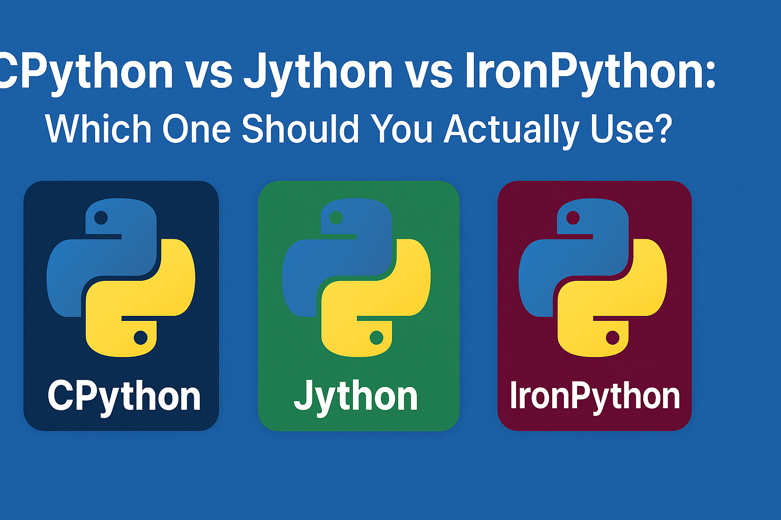 CPython vs Jython vs IronPython: Which One Should You Actually Use?
