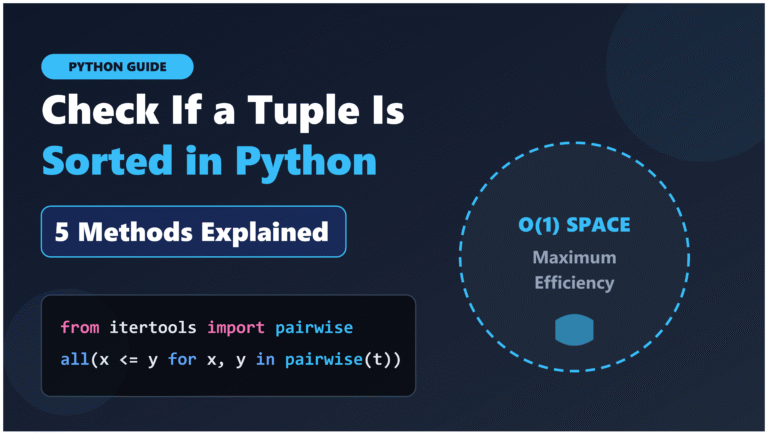 Check If a Tuple Is Sorted in Python — 5 Methods Explained